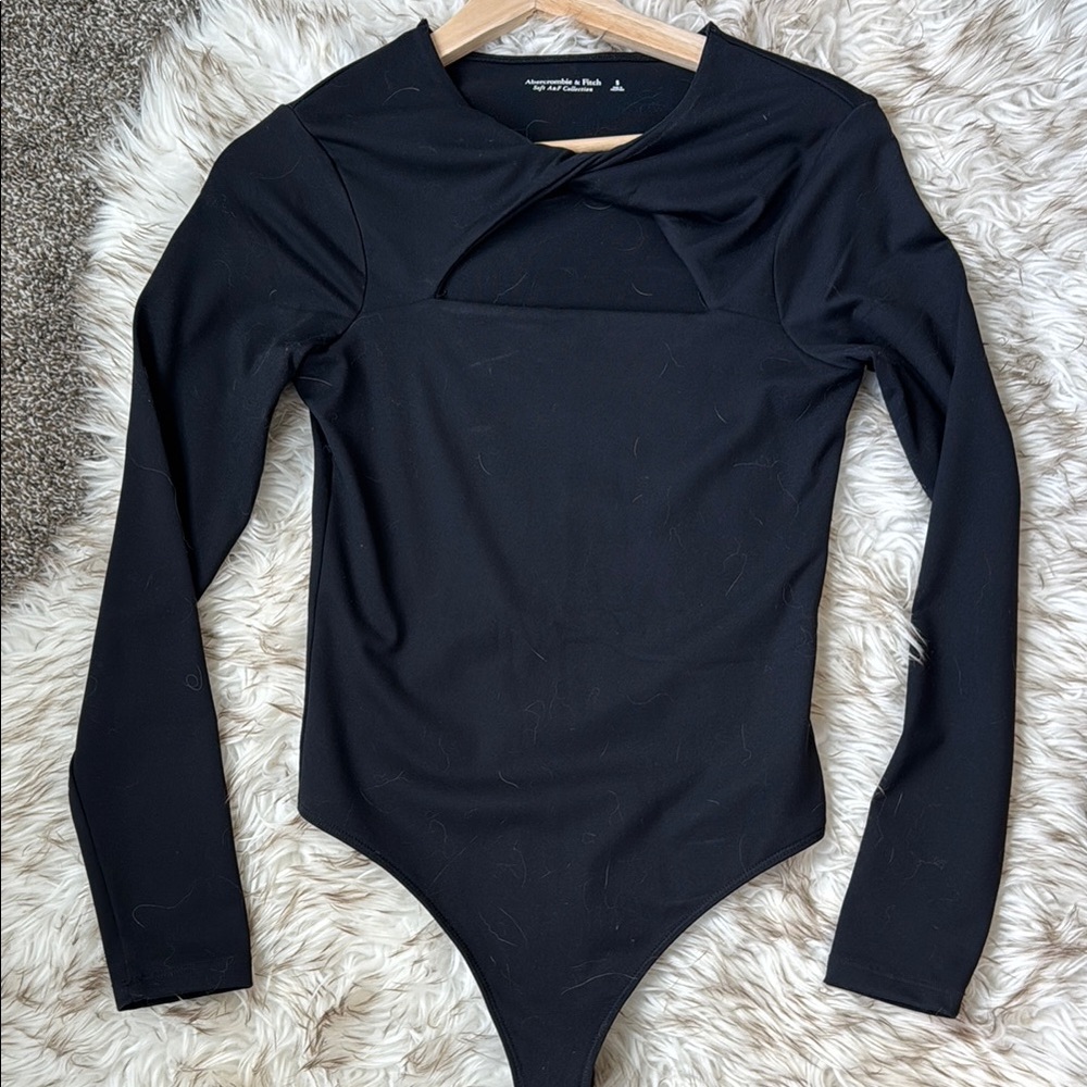 NWOT Abercrombie Black Long Sleeve Bodysuit
